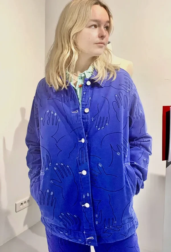 Erotokritos Coats & Jackets*Amari-Oversized Canvas Printed Work Jacket