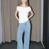 Erotokritos Tops & Shirts*Anika - Ruched Stretch Top - White