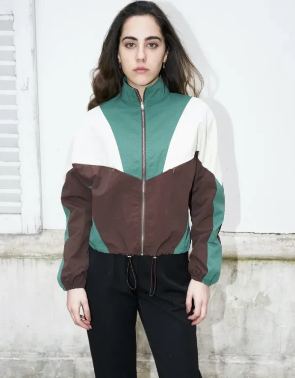 Erotokritos Coats & Jackets*Aylin-Cropped Colorblock Windbreaker Jacket