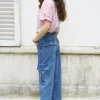 Erotokritos Bottoms*Bella-Wide Leg High Waist Cargo Jeans