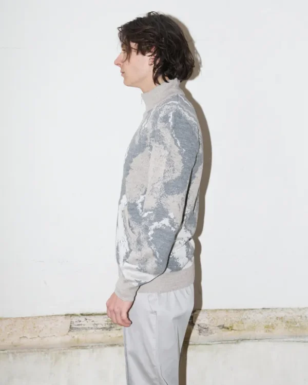 Erotokritos Knitwear | Coats & Jackets*Bowen - Knitted Jacket with pockets - Abstract Marble
