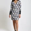 Erotokritos Dresses*Carmela - Brocade shift dress with Puffy shoulders