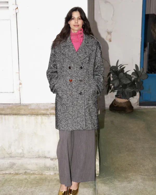 Erotokritos Coats & Jackets*Chad - Herringbone Loose Wool Coat -F