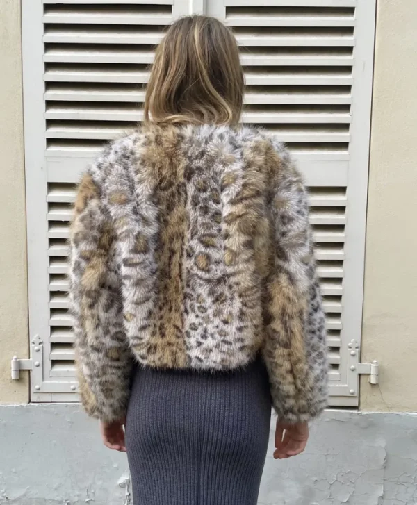 Erotokritos Coats & Jackets*Chelsey - Crop Faux Fur Jacket with Large sleeves.