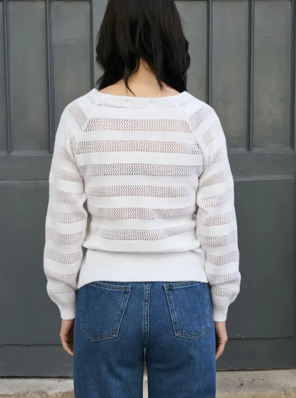 Erotokritos Knitwear | Tops & Shirts*Delia-Boat Neck Sweater-White