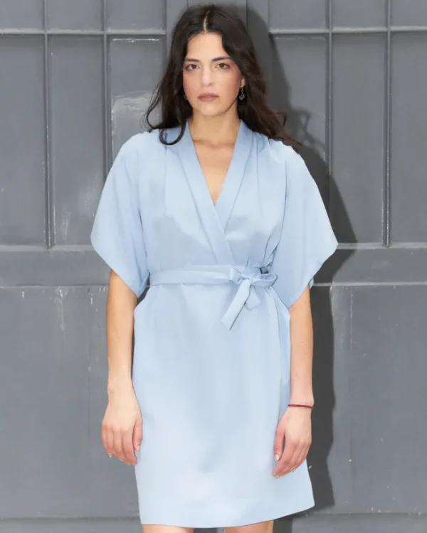 Erotokritos Dresses*Dessa Modern Kimono style short Dress-Ciel