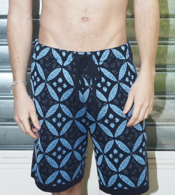 Erotokritos Knitwear | Bottoms*Ermis-Flower Knit Bermuda Shorts