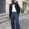 Erotokritos Bottoms*Fira-Sailor Leg Chambray Pants