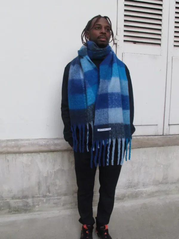 Erotokritos Scarves | Knitwear*Fluffy Blue large scarf-unisex