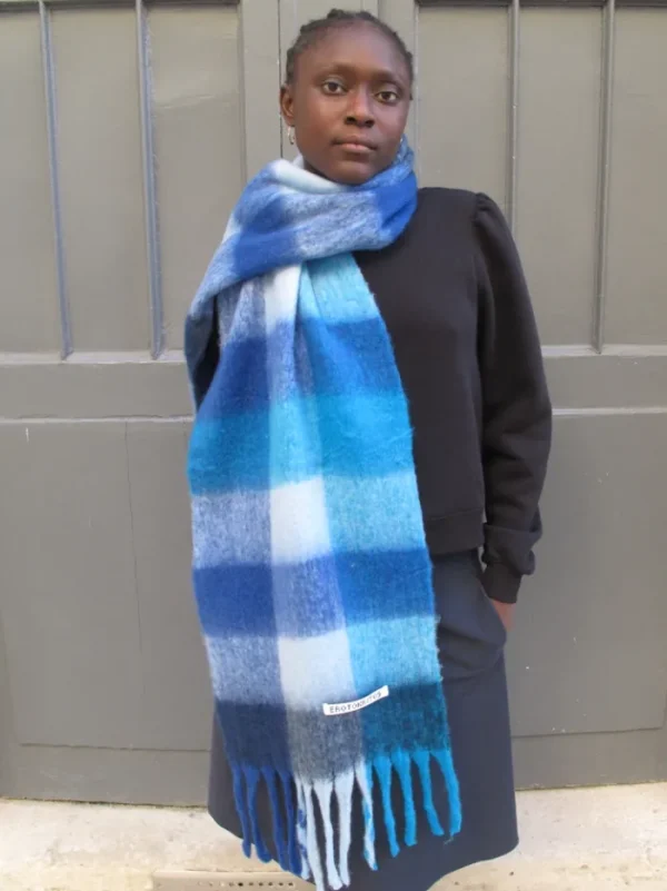 Erotokritos Scarves | Knitwear*Fluffy Blue large scarf-unisex