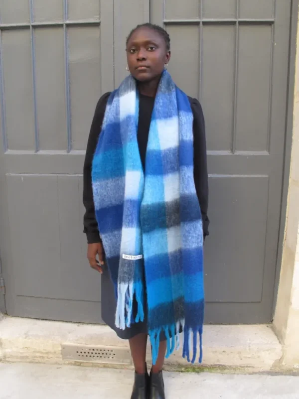 Erotokritos Scarves | Knitwear*Fluffy Blue large scarf-unisex