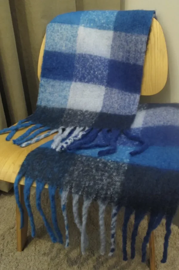 Erotokritos Scarves | Knitwear*Fluffy Blue large scarf-unisex