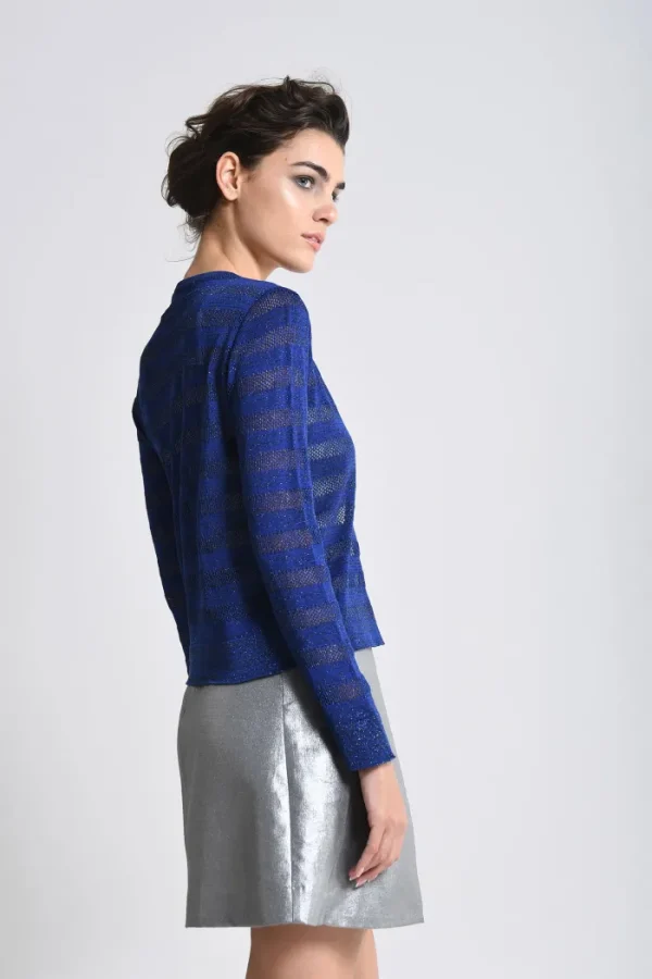 Erotokritos Knitwear | Coats & Jackets*Ivane Mesh Stripe Lurex Cardigan