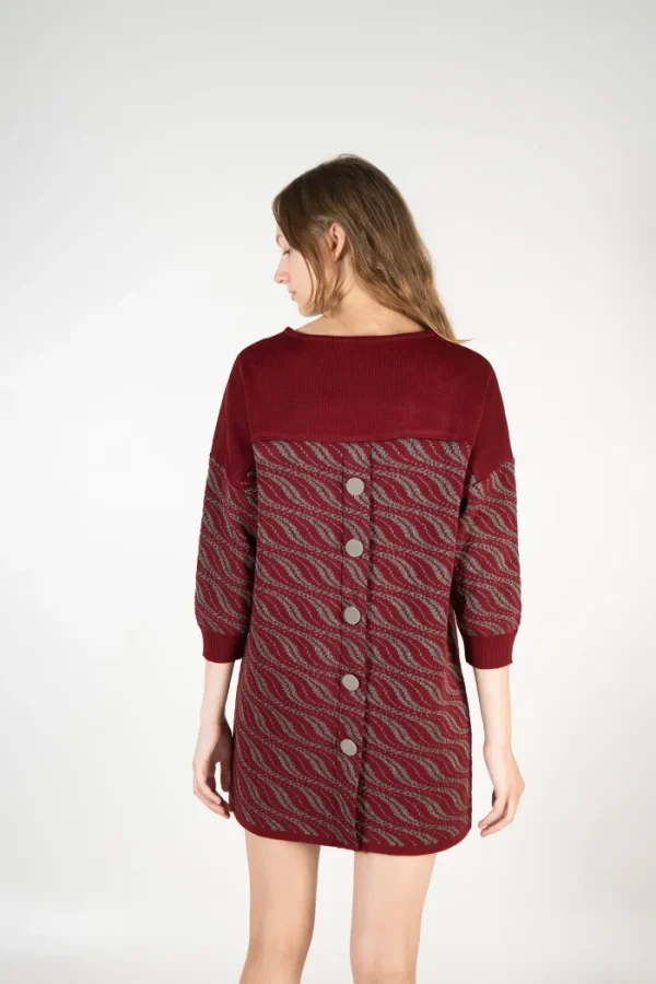 Erotokritos Dresses*Jade - Knitted Jacquard Short Dress
