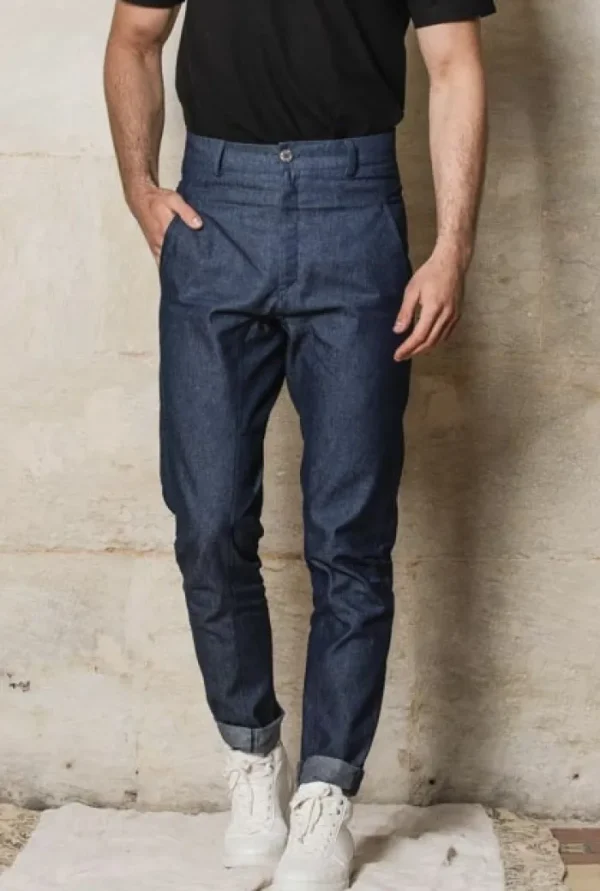 Erotokritos Bottoms*Larry-Raw Denim Work Pants