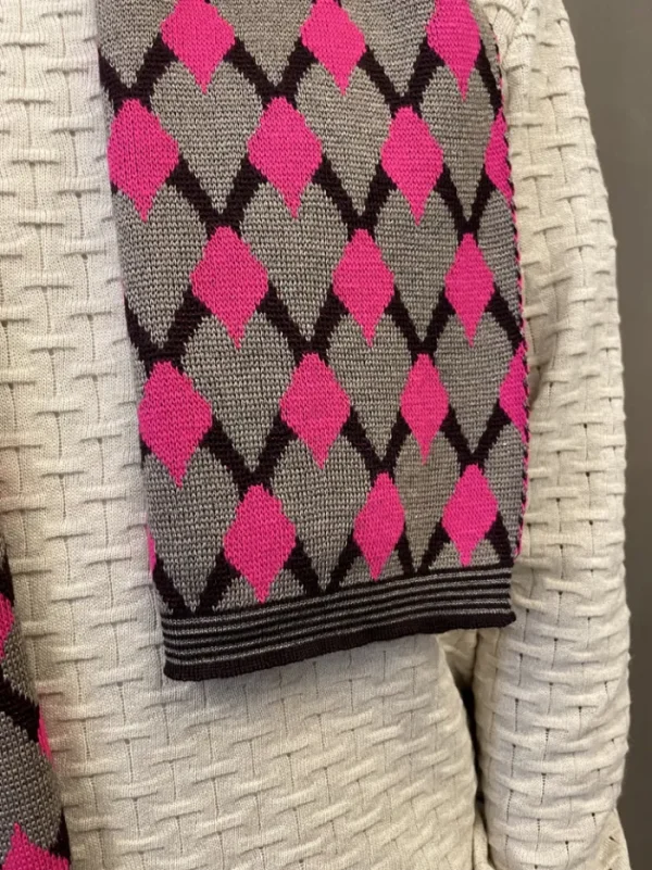 Erotokritos Scarves | Knitwear*Mirri - Knitted Jacquard Scarf- Pink