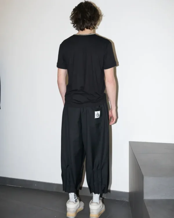 Erotokritos Bottoms*NCB - Deconstructed Knife Pleat Raw Hem Pants