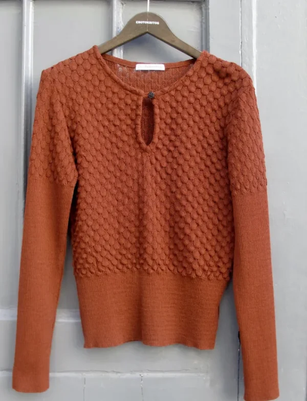 Erotokritos Knitwear | Tops & Shirts*Nevada-Textured Sweater Aviator blue/amber
