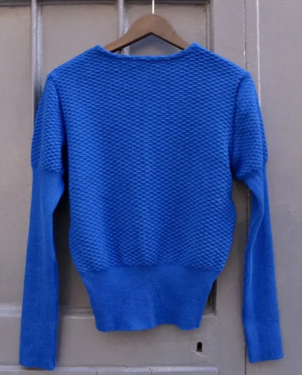 Erotokritos Knitwear | Tops & Shirts*Nevada-Textured Sweater Aviator blue/amber