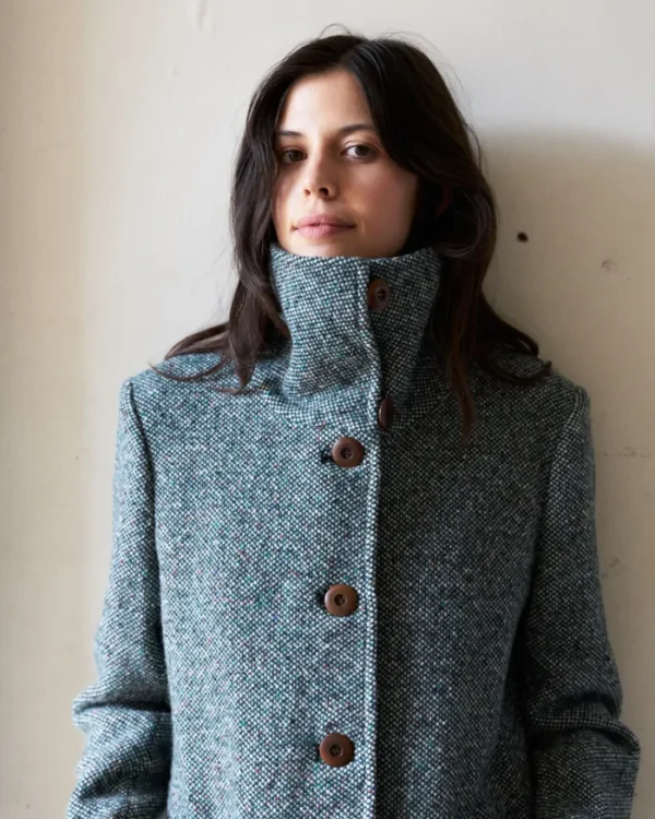 Erotokritos Coats & Jackets*Oleene-Tailored Tweed Coat-Green