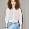 Erotokritos Knitwear | Coats & Jackets*Orfea-Mesh Knit Crop Cardigan-Metallic Off White