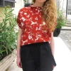 Erotokritos Tops & Shirts*Rori-Printed Seersucker Short Sleeve Shirt