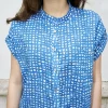Erotokritos Tops & Shirts*Rori-Seersucker Short Sleeve Shirt-Geometric Print