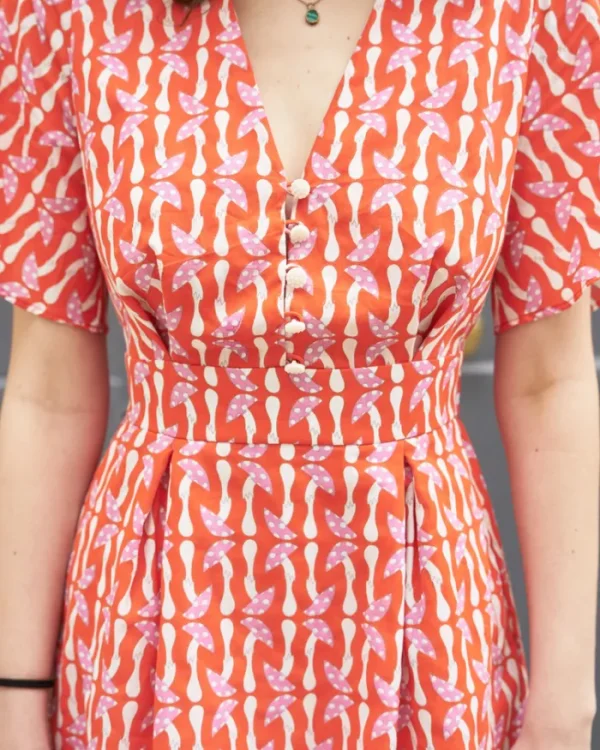 Erotokritos Dresses*Rose-Cotton Print Dress