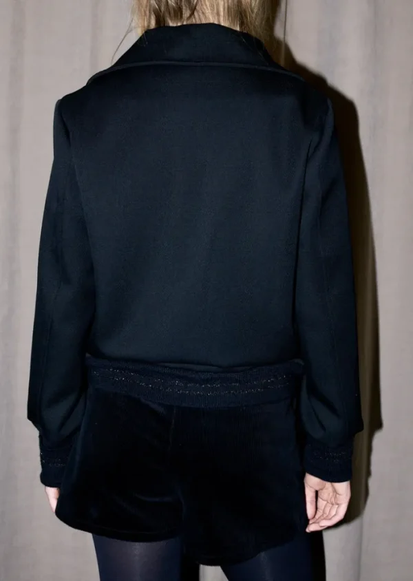 Erotokritos Coats & Jackets*Sylvio - High Neck Wool Jacket - Black