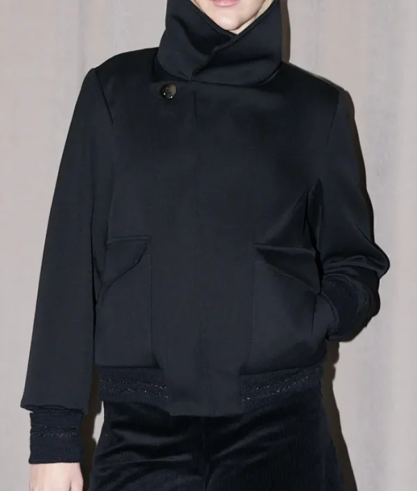 Erotokritos Coats & Jackets*Sylvio - High Neck Wool Jacket - Black